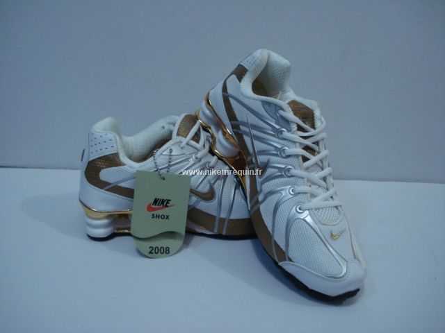 Nike Shox Nz En Or Blanc (2)